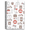 Vector Thin Line Art Vet Seamless Pattern 5.5  x 8.5  Notebook View1