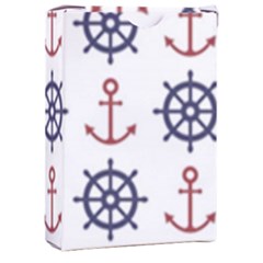 Nautical-seamless-pattern Playing Cards Single Design (rectangle) With Custom Box by Simbadda
