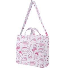 Cute-girly-seamless-pattern Square Shoulder Tote Bag by Simbadda