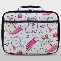 Cute-animals-seamless-pattern-kawaii-doodle-style Full Print Lunch Bag by Simbadda