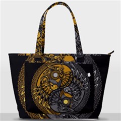 Yin-yang-owl-doodle-ornament-illustration Back Pocket Shoulder Bag  by Simbadda