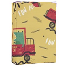 Childish-seamless-pattern-with-dino-driver Playing Cards Single Design (rectangle) With Custom Box by Simbadda