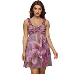 Cherry-blossoms Ruffle Strap Babydoll Chiffon Dress by Excel