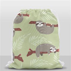 Sloths-pattern-design Drawstring Bag (small) by Simbadda