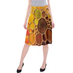 Abstract Oil Painting Midi Beach Skirt by Excel