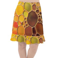 Abstract Oil Painting Fishtail Chiffon Skirt by Excel