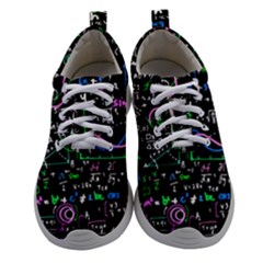 Math-linear-mathematics-education-circle-background Women Athletic Shoes by Simbadda