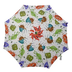 Dangerous-streptococcus-lactobacillus-staphylococcus-others-microbes-cartoon-style-vector-seamless-p Hook Handle Umbrellas (large) by Simbadda