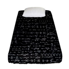 Math-equations-formulas-pattern Fitted Sheet (single Size) by Simbadda