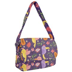 Exotic-seamless-pattern-with-parrots-fruits Courier Bag by Simbadda
