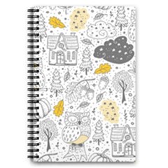 Doodle-seamless-pattern-with-autumn-elements 5 5  X 8 5  Notebook by Simbadda