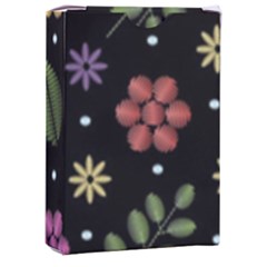 Embroidery-seamless-pattern-with-flowers Playing Cards Single Design (rectangle) With Custom Box by Simbadda