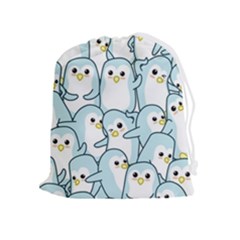 Penguins-pattern Drawstring Pouch (xl) by Simbadda