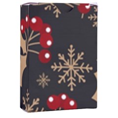 Christmas-pattern-with-snowflakes-berries Playing Cards Single Design (rectangle) With Custom Box by Simbadda