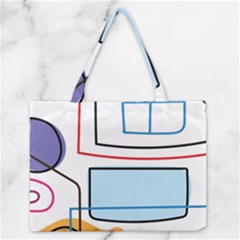 Sketch Line Art Doodles Design Zipper Medium Tote Bag by Grandong