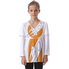 Img 20230716 190422 Kids  V Neck Casual Top by 3147330