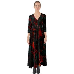 A Dark City Vector Button Up Boho Maxi Dress by Proyonanggan