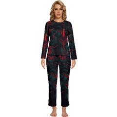A Dark City Vector Womens  Long Sleeve Lightweight Pajamas Set by Proyonanggan