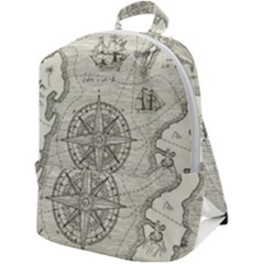 Vintage World Map Antique Zip Up Backpack by Proyonanggan