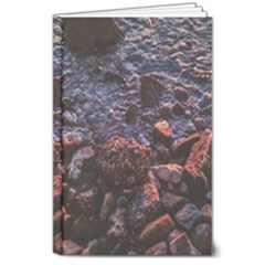 Twilight Treasures: Rocky Beachscape  8  X 10  Hardcover Notebook by dflcprintsclothing