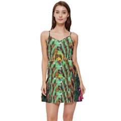 Monkey Tiger Bird Parrot Forest Jungle Style Short Frill Dress by Grandong