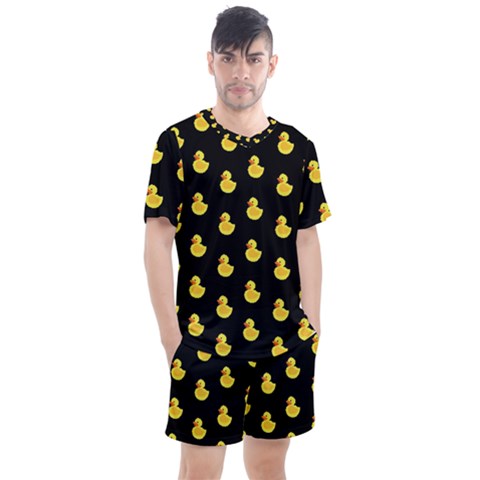 Rubber Duck Men s Mesh Tee And Shorts Set by Valentinaart
