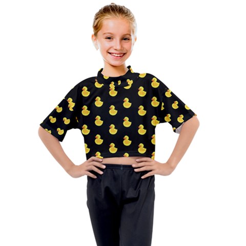 Rubber Duck Kids Mock Neck Tee by Valentinaart