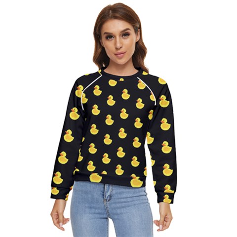 Rubber Duck Women s Long Sleeve Raglan Tee by Valentinaart