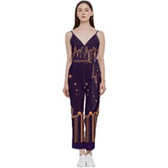 Skyscraper Town Urban Towers V-neck Camisole Jumpsuit by Bangk1t
