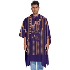 Skyscraper Town Urban Towers Men s Hooded Rain Ponchos by Bangk1t