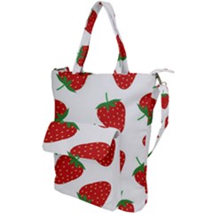 Seamless Pattern Fresh Strawberry Shoulder Tote Bag by Bangk1t