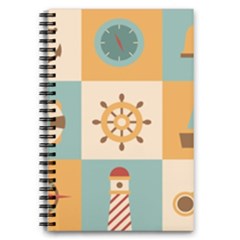 Nautical Elements Collection 5 5  X 8 5  Notebook by Bangk1t