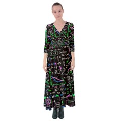 Math Linear Mathematics Education Circle Background Button Up Maxi Dress by Bangk1t