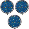 Space Rocket Solar System Pattern Mini Round Pill Box (Pack of 3) View1
