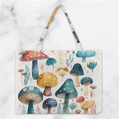 Mushroom Forest Fantasy Flower Nature Medium Tote Bag by Bangk1t