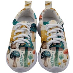 Mushroom Forest Fantasy Flower Nature Kids Athletic Shoes by Bangk1t