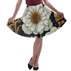 Fantasy People Mysticism Composing Fairytale Art A-line Skater Skirt by Bangk1t
