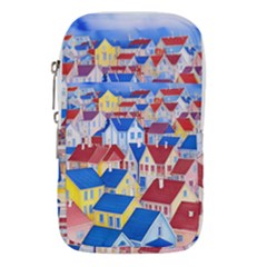 City Houses Cute Drawing Landscape Village Waist Pouch (small) by Bangk1t
