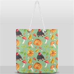Autumn Seamless Background Leaves Wallpaper Texture Full Print Rope Handle Tote (large) by Bangk1t