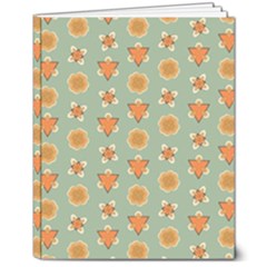 Floral Pattern 8  X 10  Softcover Notebook by Amaryn4rt