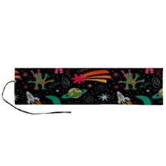 Seamless Pattern Space Roll Up Canvas Pencil Holder (l) by Amaryn4rt