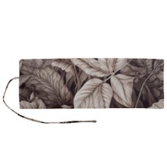 Plant Leaves Pattern Roll Up Canvas Pencil Holder (m) by Amaryn4rt