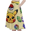 Pikachu A-Line Full Circle Midi Skirt With Pocket View2