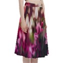Pink Flower A-Line Full Circle Midi Skirt With Pocket View3