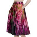 Pink Flower A-Line Full Circle Midi Skirt With Pocket View2