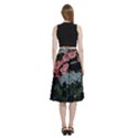 Pink Peony  Flower A-Line Full Circle Midi Skirt With Pocket View4