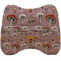 Mushrooms Autumn Fall Pattern Seamless Decorative Velour Head Support Cushion View2