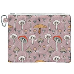 Mushrooms Autumn Fall Pattern Seamless Decorative Canvas Cosmetic Bag (xxl) by pakminggu