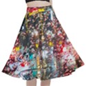 Water Droplets A-Line Full Circle Midi Skirt With Pocket View1