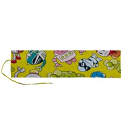 Robot Pattern Roll Up Canvas Pencil Holder (l) by Grandong